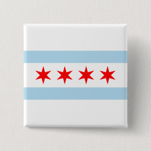 Staden Flagga of Chicago (Illinois) Knapp