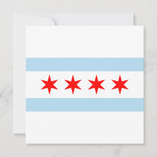 Staden Flagga of Chicago (Illinois) Kort
