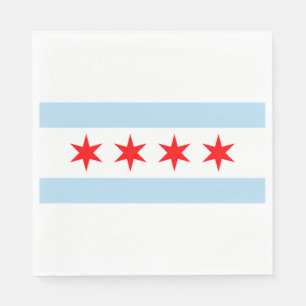 Staden Flagga of Chicago (Illinois) Pappersservett