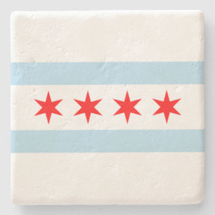 Staden Flagga of Chicago (Illinois) Stenunderlägg