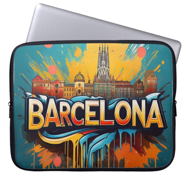 Staden Fotboll och sol Laptop Fodral (Framsidan)