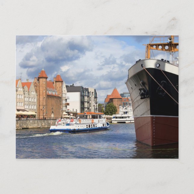 Staden Gdansk i Polen Vykort (Framsida)