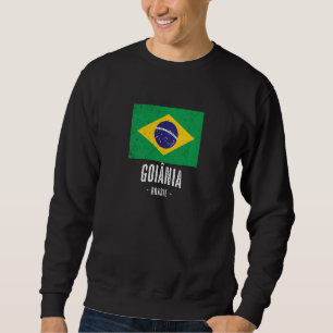 Staden Goiânia Brasilien Br Brasiliansk Flagga Mer Lång Ärmad Tröja