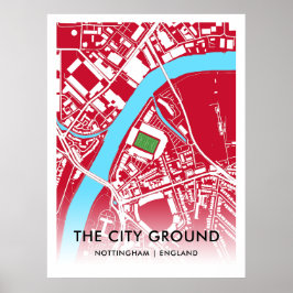 Staden Ground Poster - Hem för Nottingham Forest