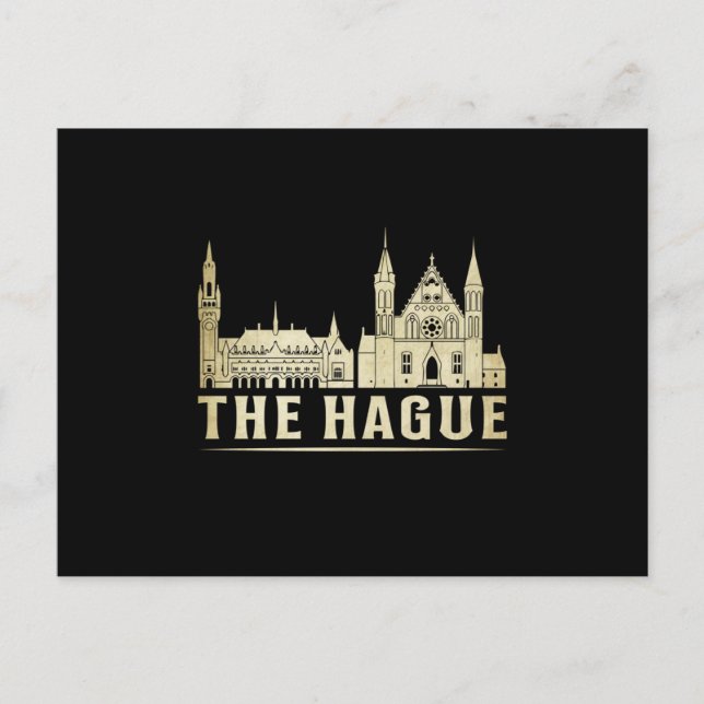 Staden Hague Cityscape Skyline Resa Funny Gift Vykort (Framsida)