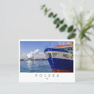 Staden Hel, havsbottnen, Polen, Polska, vykort