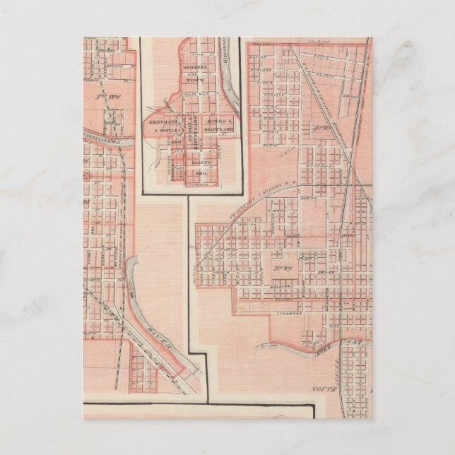 Staden Kokomo, Howard Co med Marion Vykort (Framsida)