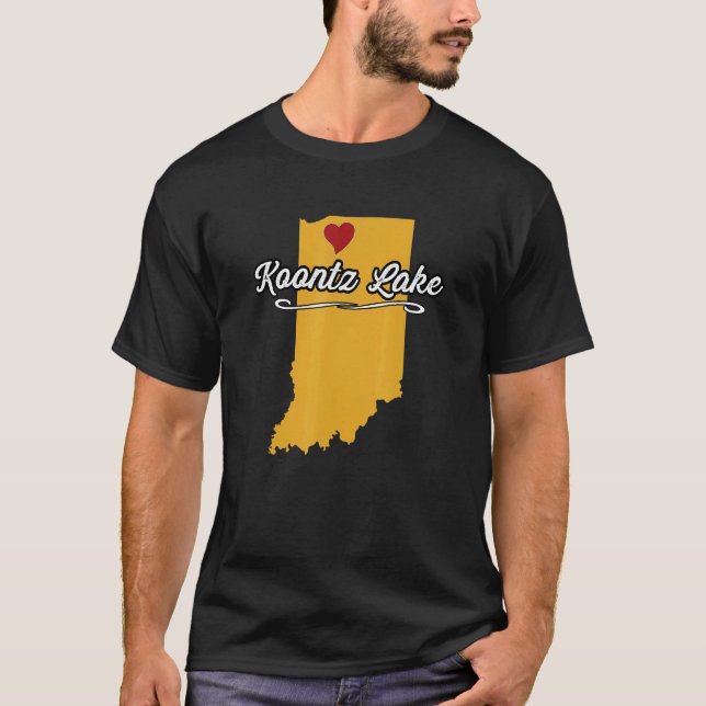 Staden Koontz Sjö Indiana Hoosier Merch T Shirt (Framsida)