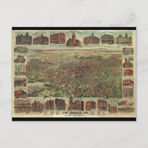 Staden Los Angeles Kalifornien 1891 Vykort