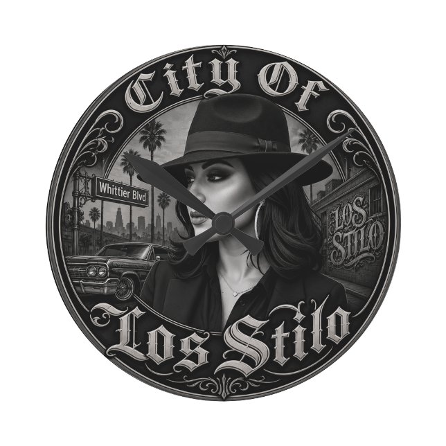 Staden Los Stilo Rund Klocka (City of Los Stilo Round Clock)