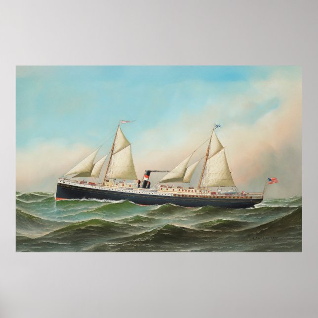 Staden Macon Steamship Reproduction Poster (Framsidan)