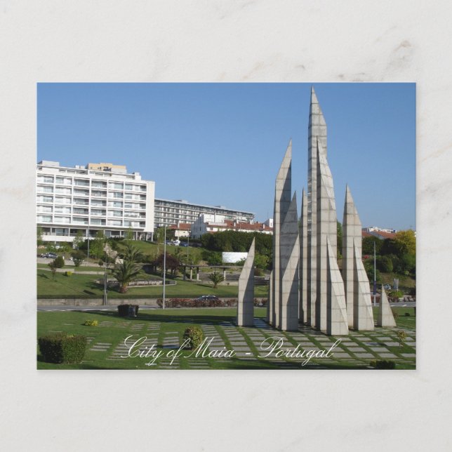 Staden Maia - Portugal Vykort (Framsida)