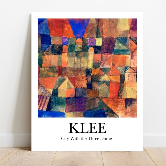 Staden med de tre domarna av Paul Klee Poster (Klee's dreamlike City!  Own this iconic surrealist masterpiece. High-quality prints available!)
