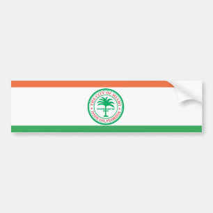 Staden Miami flagga Bildekal