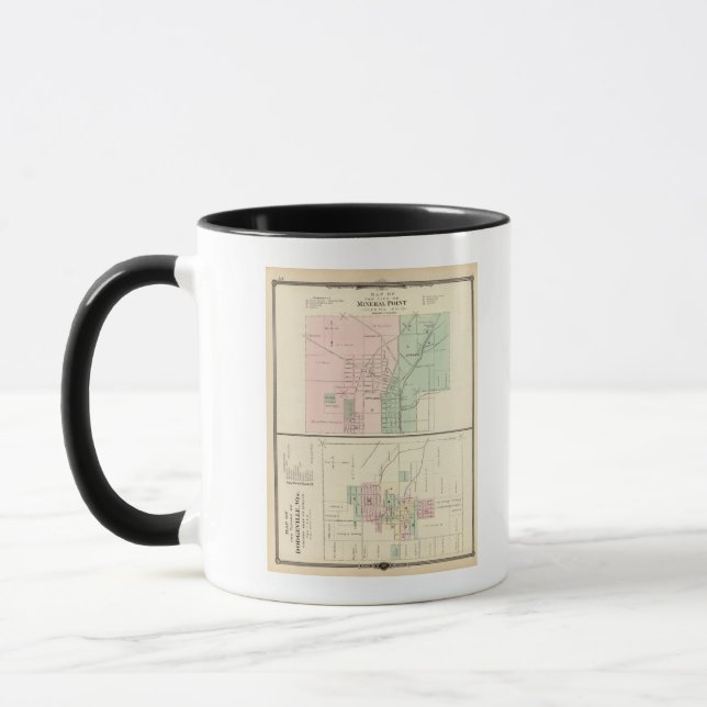 Staden Mineral Point och byn Dodgeville Mugg (Vänster)