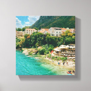 Staden Mostar - Bosnien och Hercegovina Canvastryck