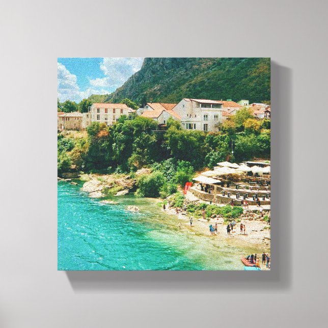 Staden Mostar - Bosnien och Hercegovina Canvastryck (Framsida)
