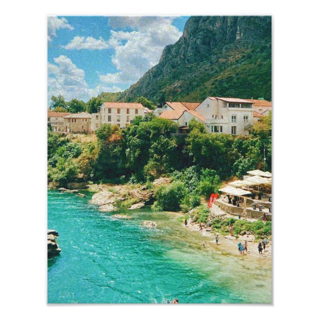 Staden Mostar - Bosnien och Hercegovina Fototryck (Framsidan)