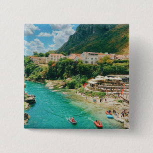 Staden Mostar - Bosnien och Hercegovina Knapp
