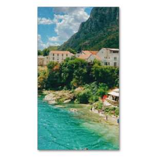 Staden Mostar - Bosnien och Hercegovina Magnetiska Visitkort