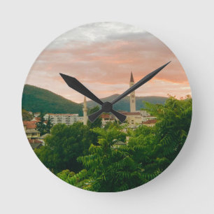 Staden Mostar - Bosnien och Hercegovina Rund Klocka