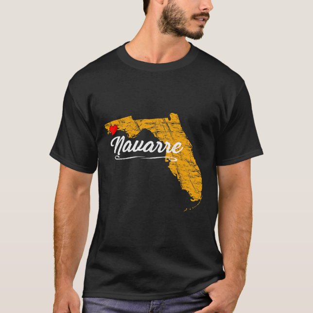 Staden NAVARRE FLORIDA Merch Souvenir Graphic  T Shirt (Framsida)