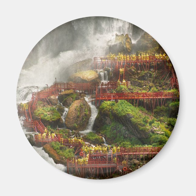 Staden - Niagara Falls NY - vindens turistrets gro Magnet (Framsidan)