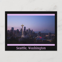 Staden Night of Seattle Washington Postcard Vykort