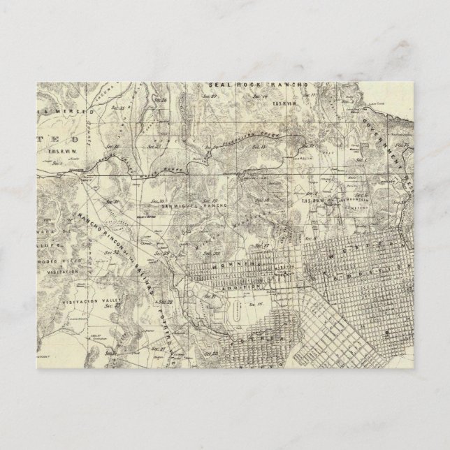 Staden och County San Francisco Vykort (Framsida)