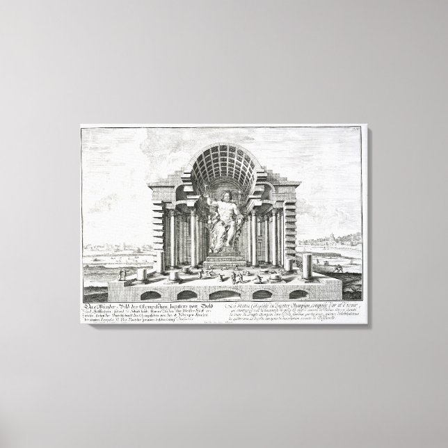Staden Olympian Zeus by Phidias, tallrik 5 för Canvastryck (Framsida)
