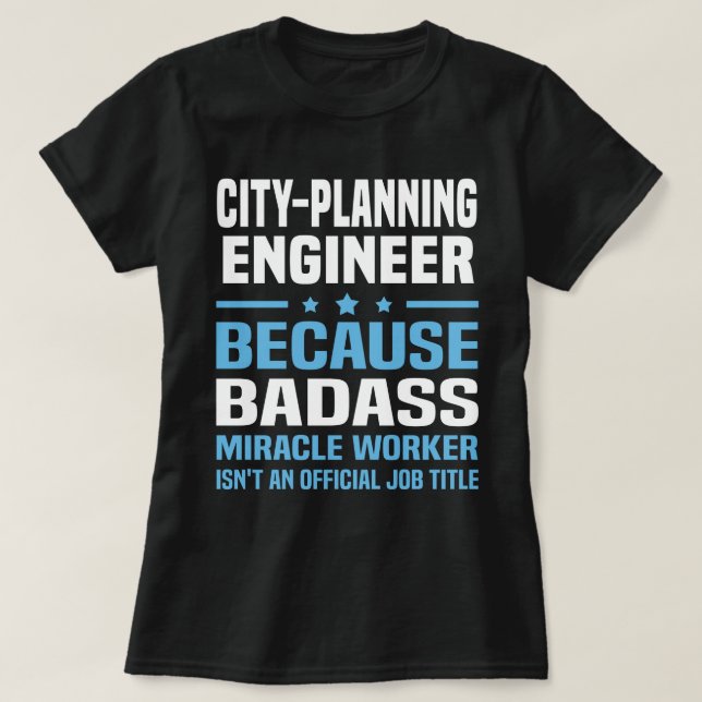Staden-Planning Ingenjör T Shirt (Design framsida)
