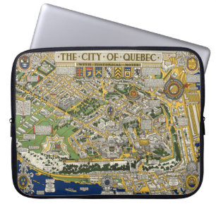 Staden Quebec Karta Laptop Fodral