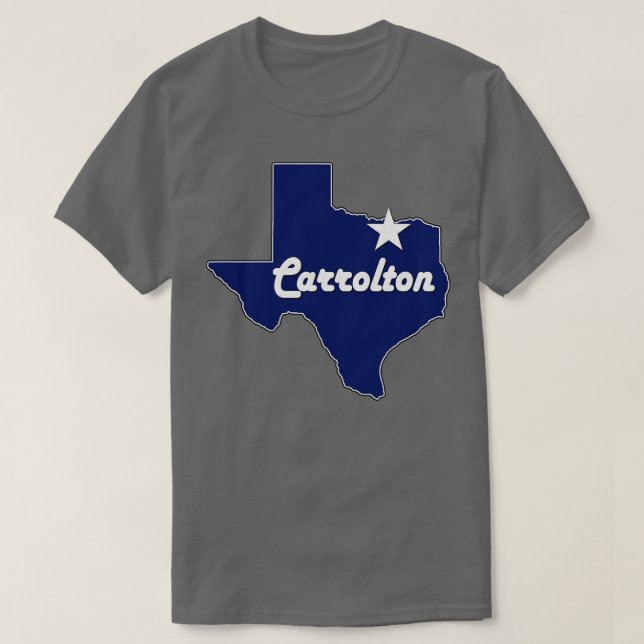 Staden Rolton Texas Lone State Karta Navy Blue T Shirt (Design framsida)