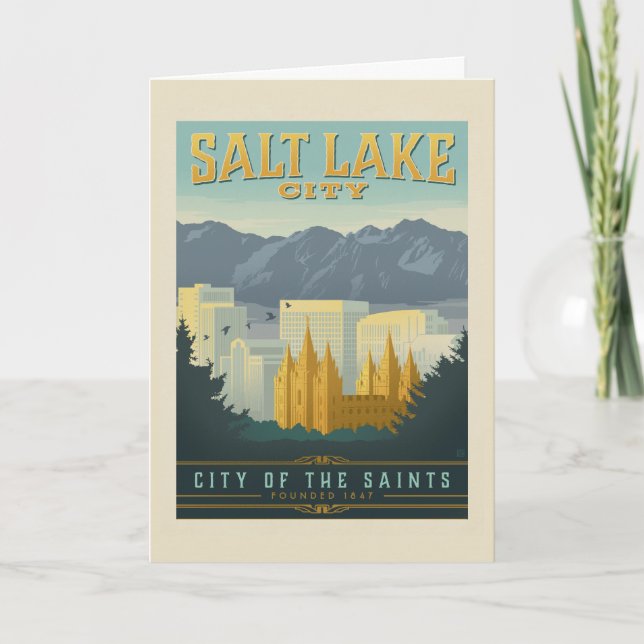 Staden Saints | Salt Sjö City, Utah Kort (Framsida)