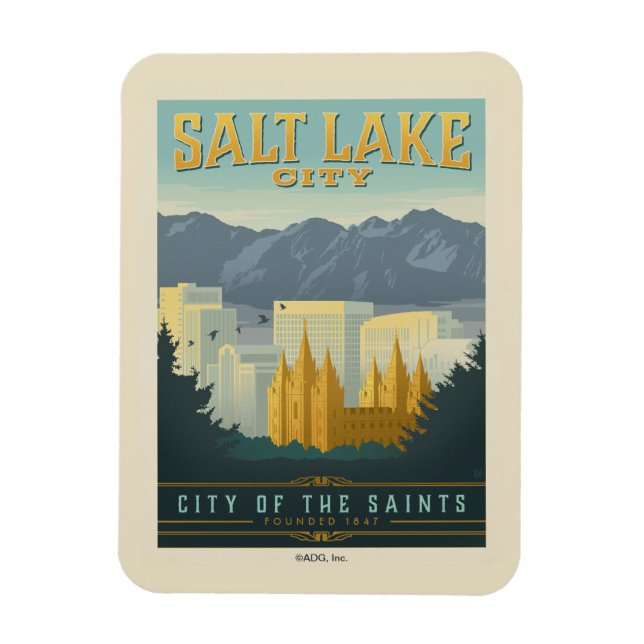 Staden Saints | Salt Sjö City, Utah Magnet (Vertikal)