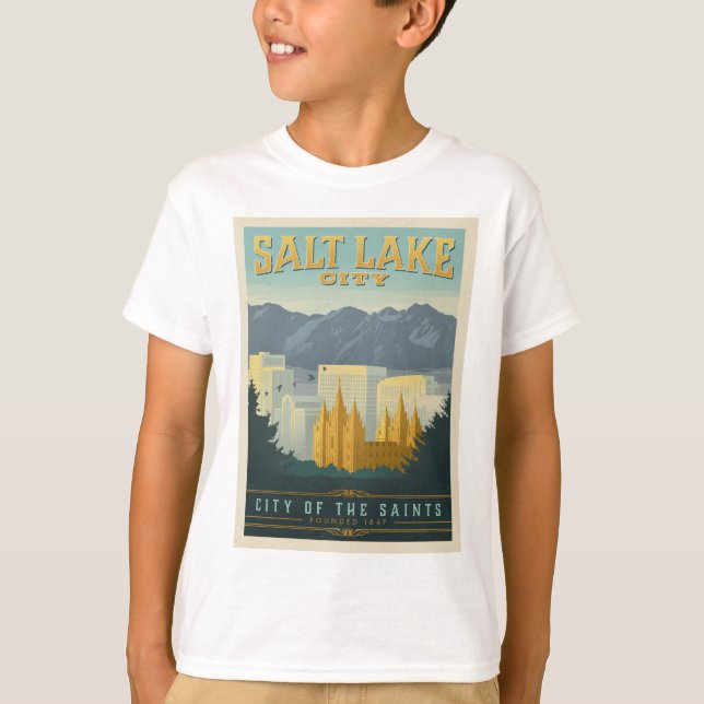 Staden Saints | Salt Sjö City, Utah T Shirt (Framsida)