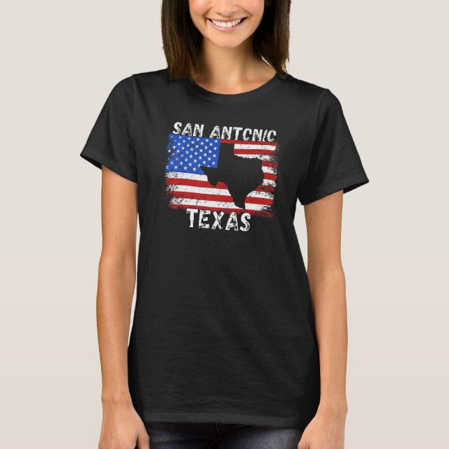 Staden San Antonio Apparel Souvenirs 4 T Shirt (Framsida)