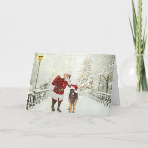Staden Santa och Leonberger Helgkort