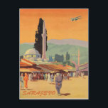 Staden Sarajevo i centrala staden Bosnien, vintage Vykort<br><div class="desc">Perfekt för den nya utskriftsdesignen. Det kan vara en fin present eller "sista hand" för att dekorera hemmet.</div>