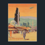 Staden Sarajevo i centrala staden Bosnien, vintage Vykort<br><div class="desc">Perfekt för den nya utskriftsdesignen. Det kan vara en fin present eller "sista hand" för att dekorera hemmet.</div>