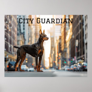 Staden Sentinel: Doberman i Jungle i Urban Poster
