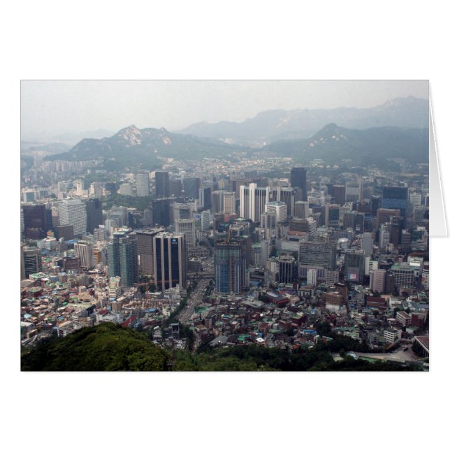 Staden Seoul Hälsningskort (Framsidan Horizontal)