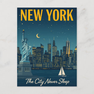 Staden som aldrig sover New York Resa Vykort