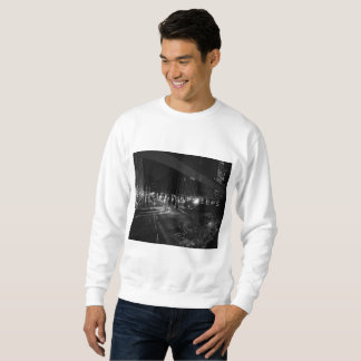 "Staden som sovar" den Crewneck tröjan Lång Ärmad Tröja