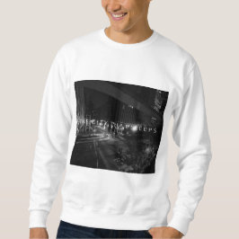 "Staden som sovar" den Crewneck tröjan Lång Ärmad Tröja