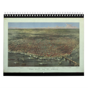 Staden St. Louis Missouri från 1874 Kalender