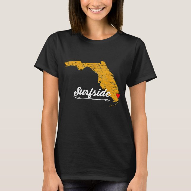Staden SURFSIDE FLORIDA FL Merch Souvenir Graph T Shirt (Framsida)