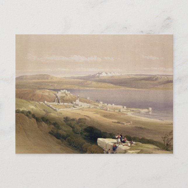 Staden Tiberias vid Galileesjön Vykort (Framsida)