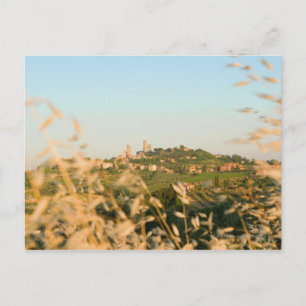 Staden vid backe, San Gimignano, Siena Province, 2 Vykort