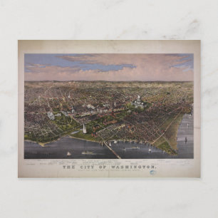 Staden Washington DC från 1880 Vykort